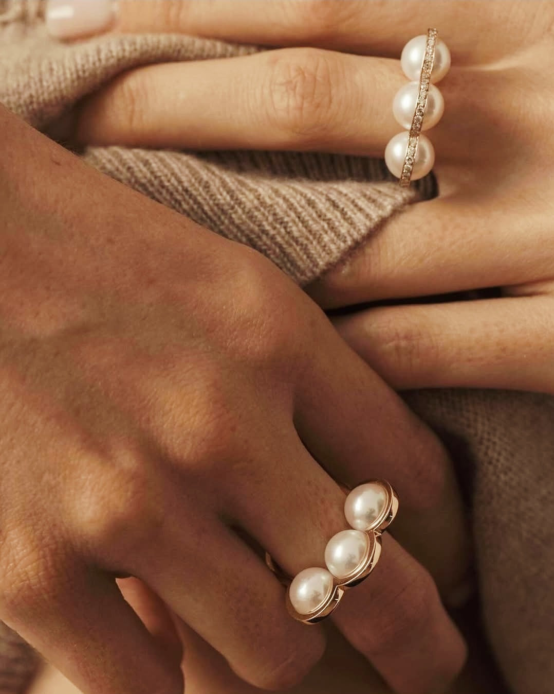 Bague D1928 La Réserve Or Jaune, diamants et Perles blanches